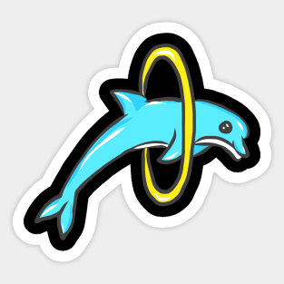 cute dolphin design whale fish animal welfare dolphin Sticker